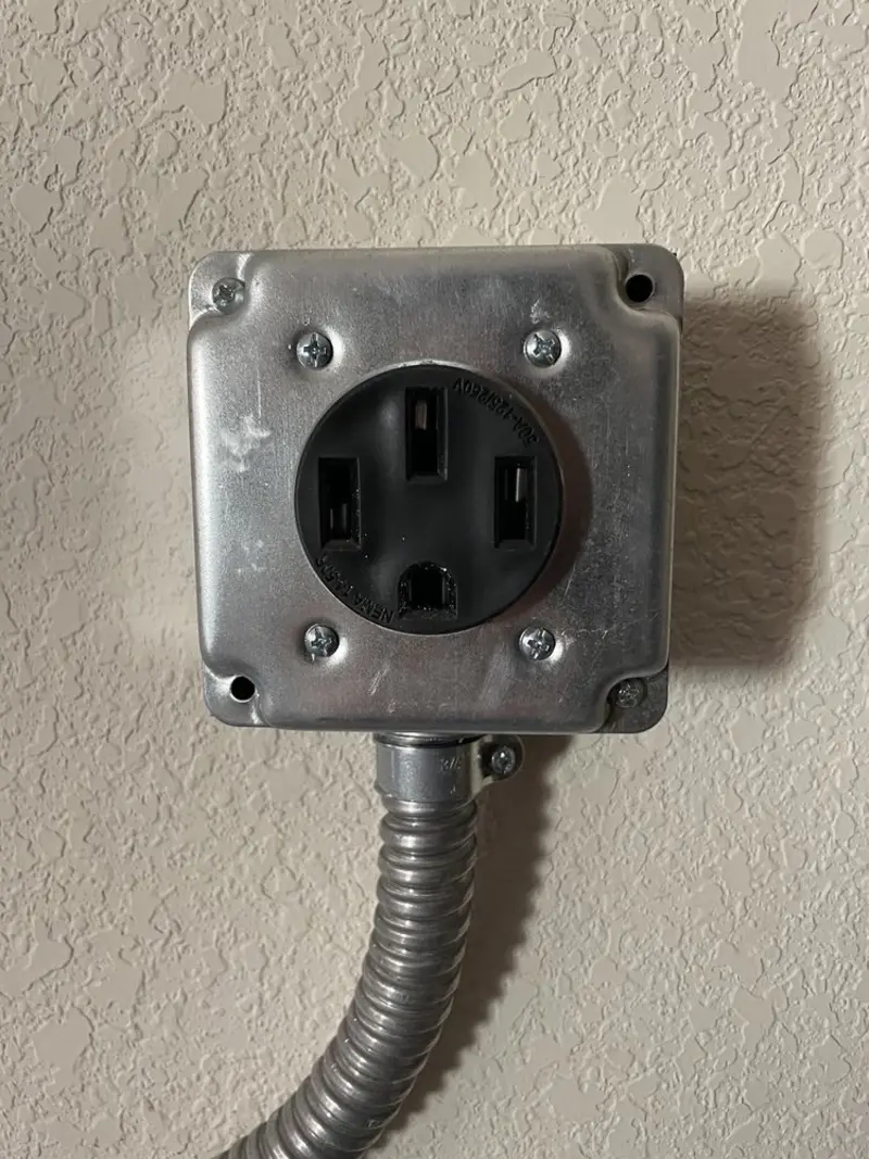 NEMA 14-50 outlet installed for Smart Home Electrical in Huntley